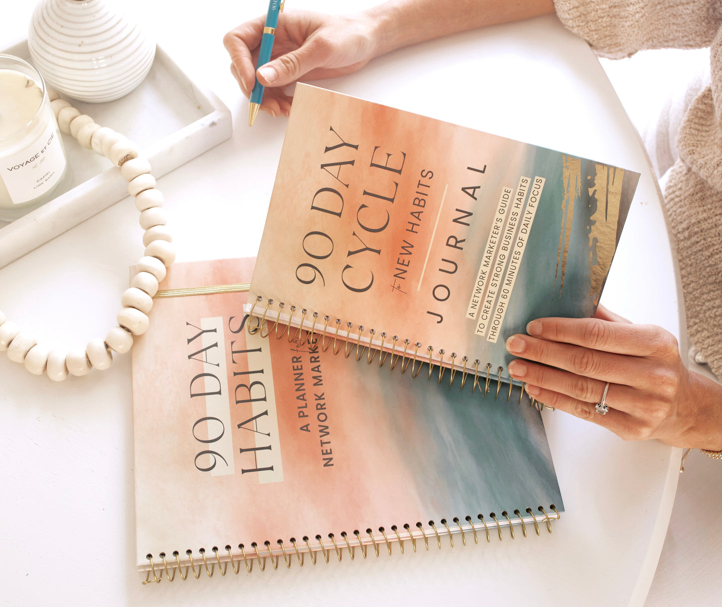 12 Month Planner & 90 Day Habits Journal Bundle